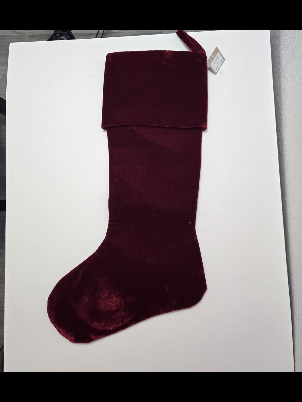 Velvet Burgundy Christmas Stocking